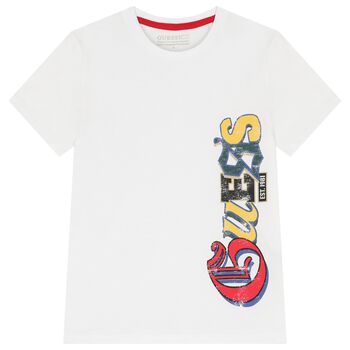Boys White Logo T-Shirt
