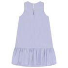 Girls Lilac Purple Teddy Bear Logo Dress, 1, hi-res