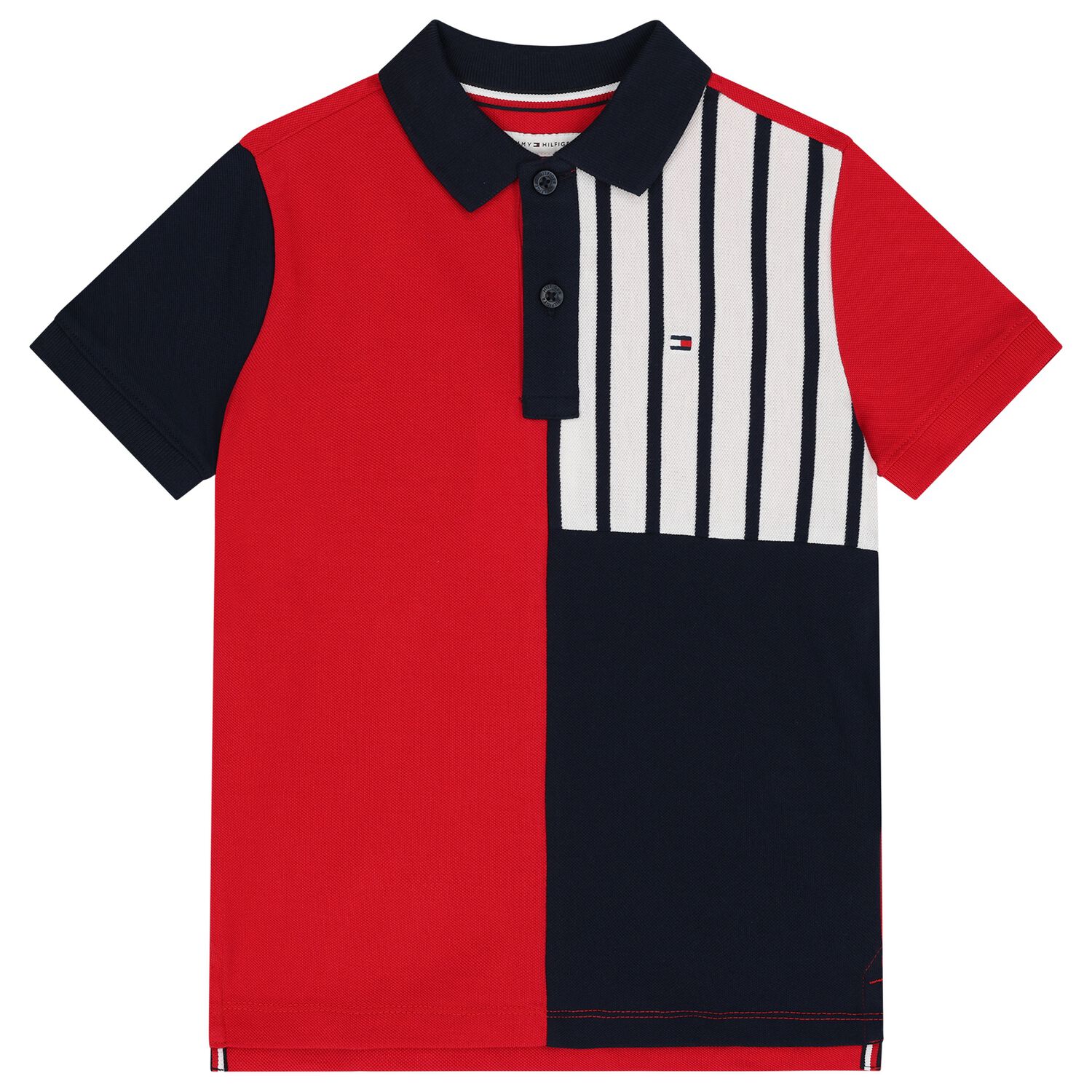 Boys Red, White & Navy Blue Polo Shirt, 1, hi-res