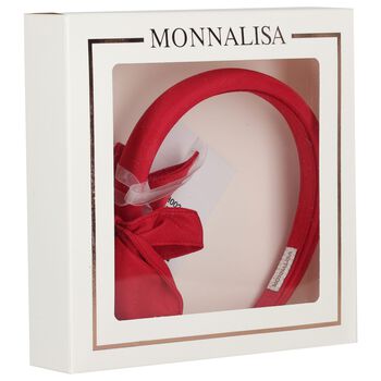Girls Red Bow Headband