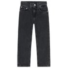 Boys Black Denim Jeans, 1, hi-res