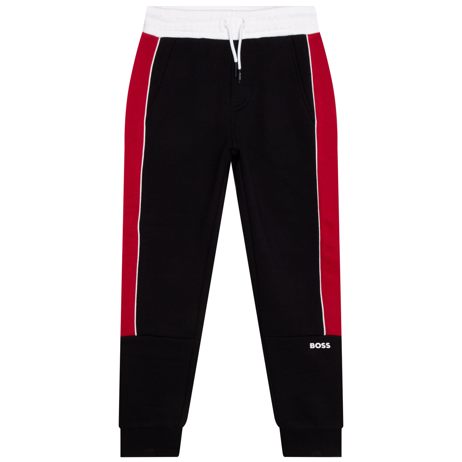 Boys Black Logo Joggers, 1, hi-res
