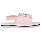 Girls Pink & White Ikonik Choupette Sandals, 2, hi-res