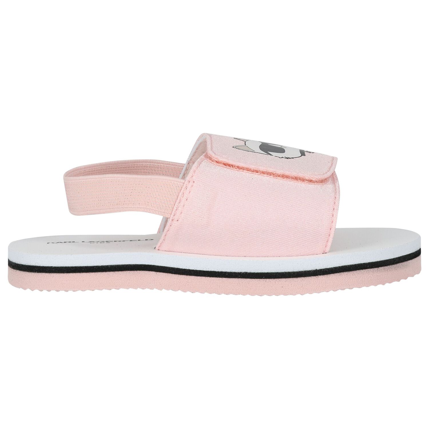 Girls Pink & White Ikonik Choupette Sandals, 2, hi-res image number null