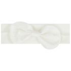 Baby Girls Ivory Bow Headband, 1, hi-res