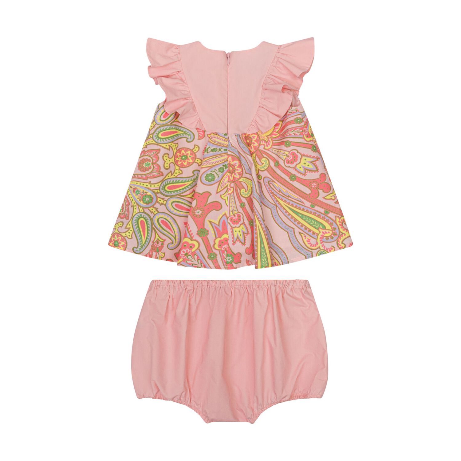 Baby Girls Pink Floral Paisley Dress , 1, hi-res