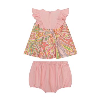 Baby Girls Pink Floral Paisley Dress 