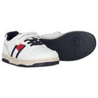 Boys White Logo Trainers, 1, hi-res