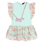 Younger Girls Green Bag Logo Dress, 1, hi-res