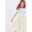 Girls Green & Blue Logo Skirt, 1, hi-res