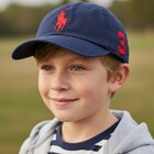 Boys Navy Blue Logo Cap, 1, hi-res