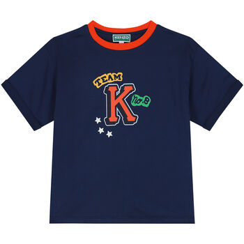 Boys Navy Blue Logo T-Shirt