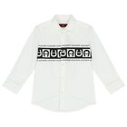 Boys White Logo Shirt, 1, hi-res