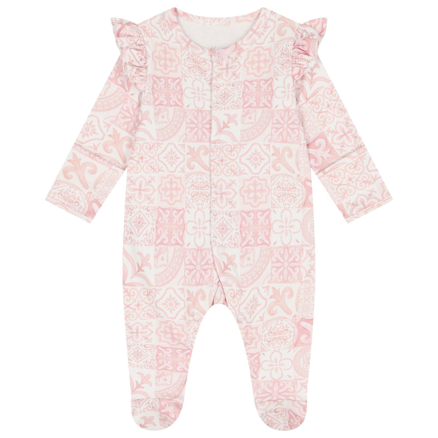 Baby Girls Pink & White Babygrow Gift Set , 2, hi-res