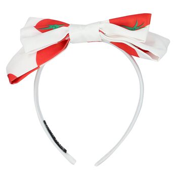 Girls White & Red Tomato Headband