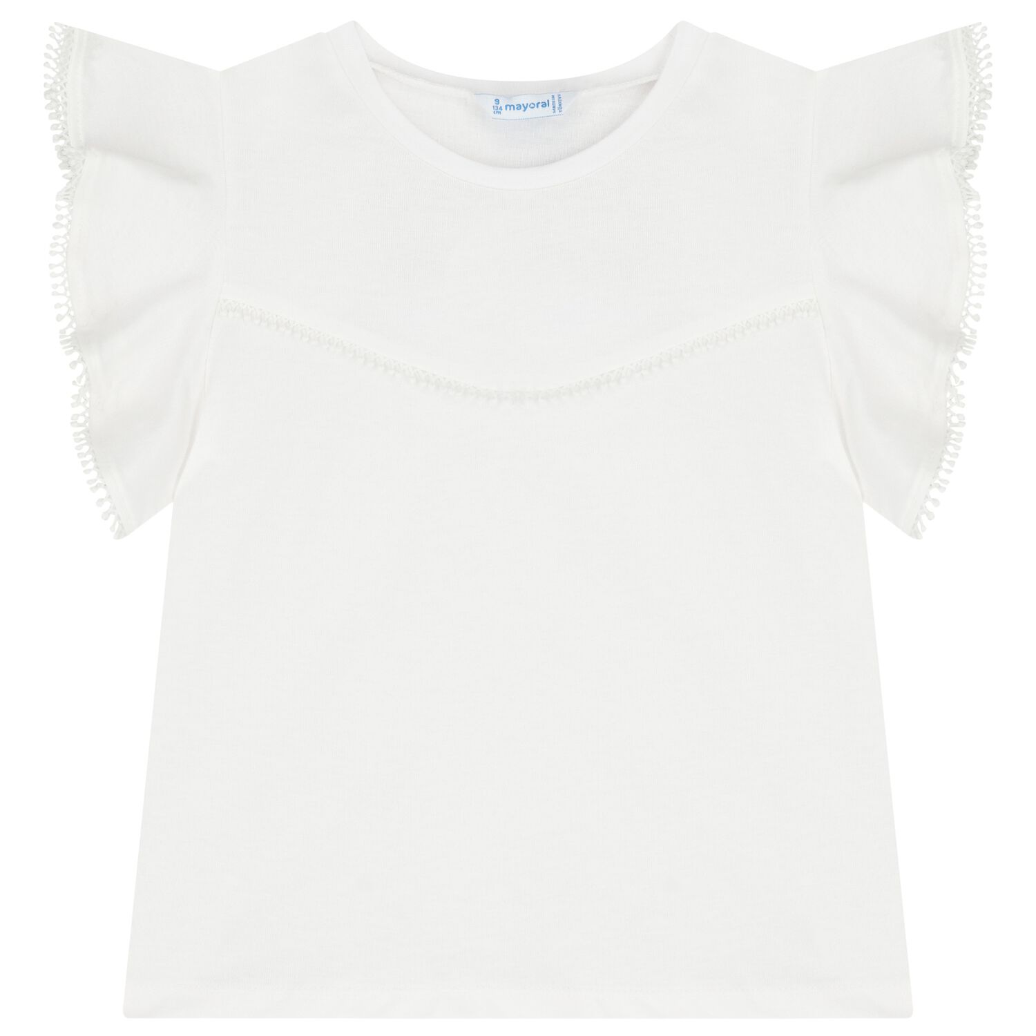 Girls White T-Shirt, 1, hi-res