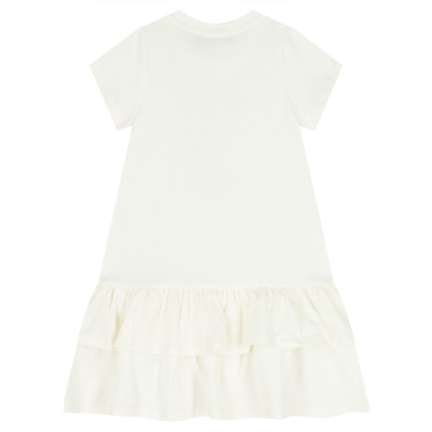 فستان بنات بالشعار بشكل قلاده باللون العاجى , 1, hi-res