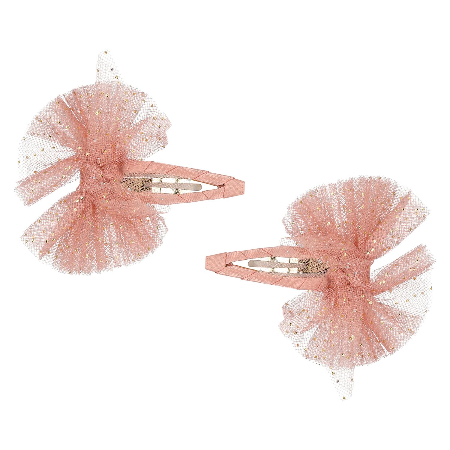 مشبك شعر بفيونكة القوس باللون الوردي (قطعتين), 1, hi-res