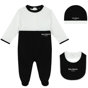 Black & White Logo Babygrow Gift Set