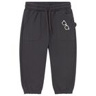 Younger Boys Black Joggers, 1, hi-res