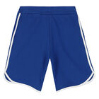 Boys White & Blue Logo Shorts Set, 1, hi-res