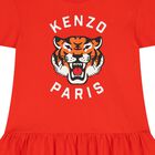 Girls Red Logo Tiger Dress, 1, hi-res