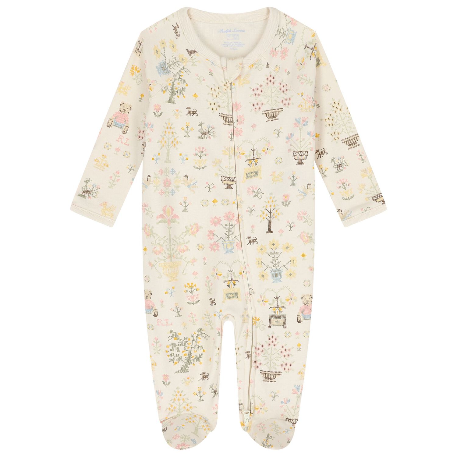 Baby Girls Ivory Floral Babygrow Gift Set, 1, hi-res