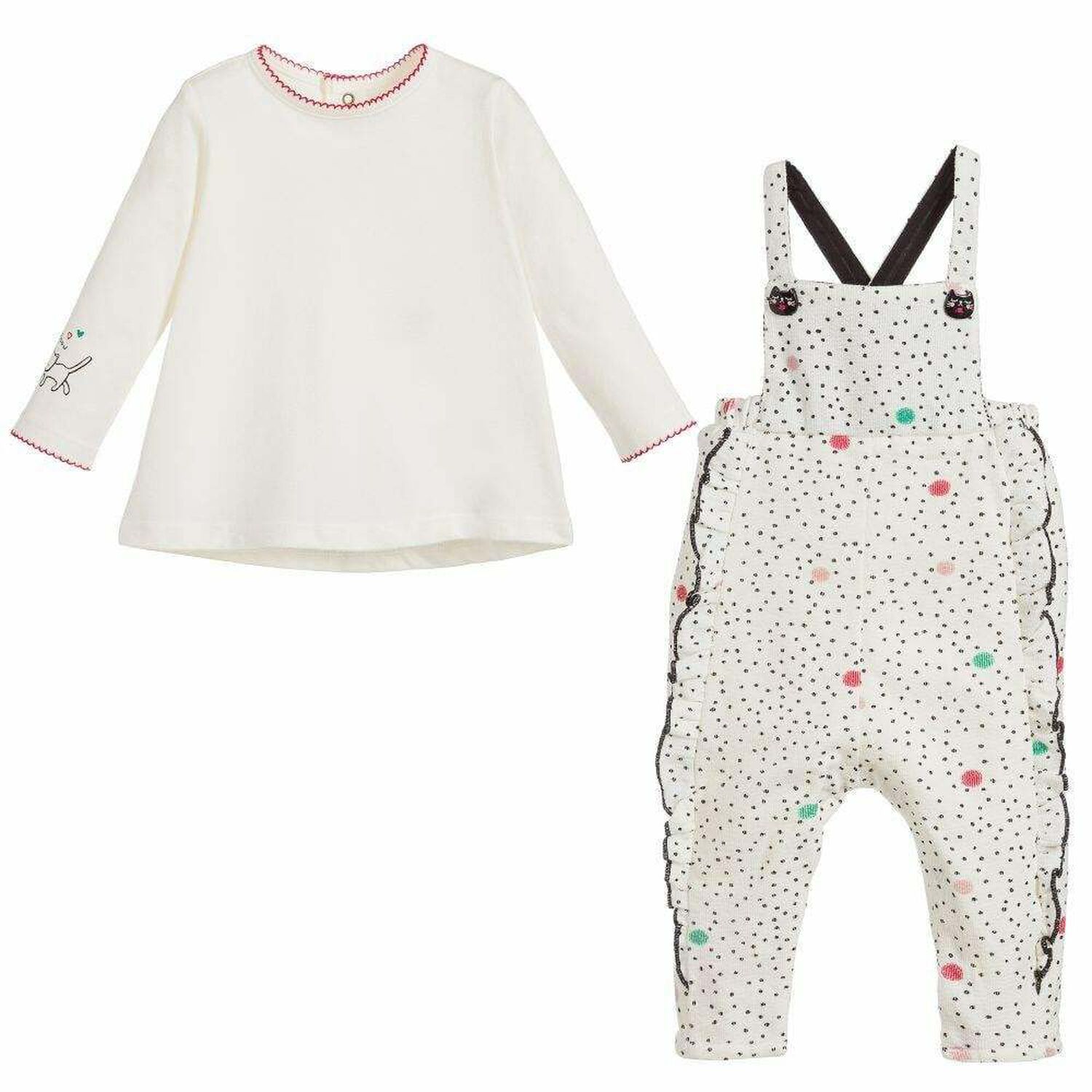 افرول دنغرى باللون العاجي للبنات, 1, hi-res