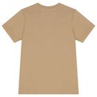 Boys Beige Logo T-Shirt, 1, hi-res