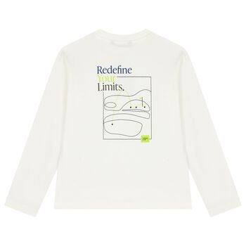 Boys Ivory Long Sleeve Top