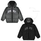 Black Logo Reversible Puffer Jacket, 1, hi-res