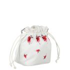 Girls Ivory Floral Satin Bag, 1, hi-res