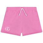 Girls Pink Logo Shorts, 1, hi-res