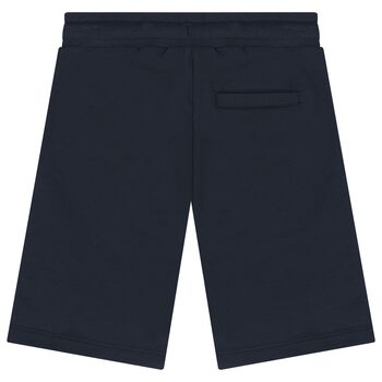 Boys Navy Blue Logo Shorts