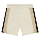 Younger Boys Beige Striped Shorts, 2, hi-res