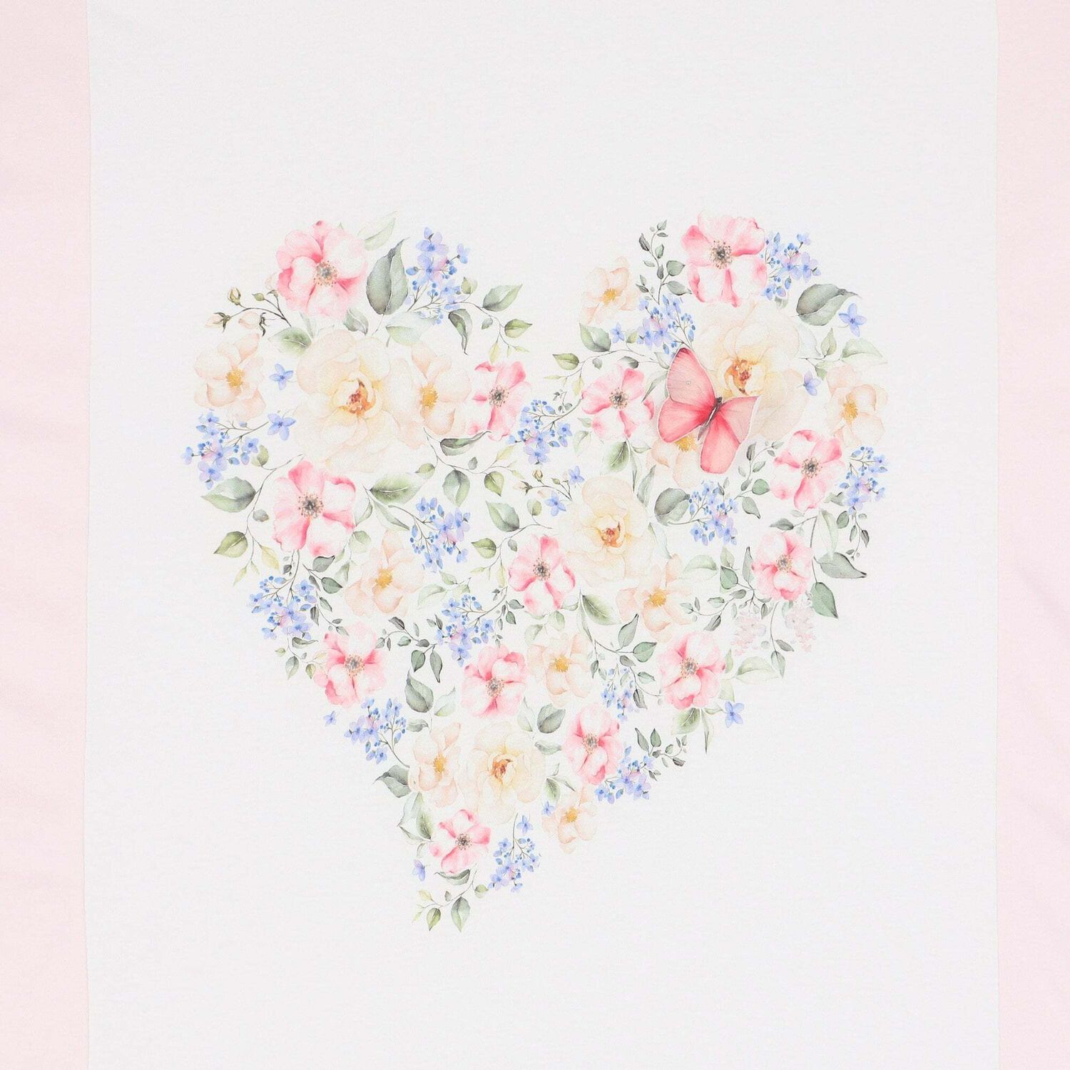 Baby Girls White & Pink Floral Blanket, 1, hi-res