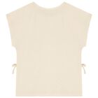 Girls Beige Flower Leggings Set, 1, hi-res