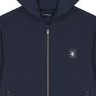 Boys Navy Blue Zip Up Top, 1, hi-res