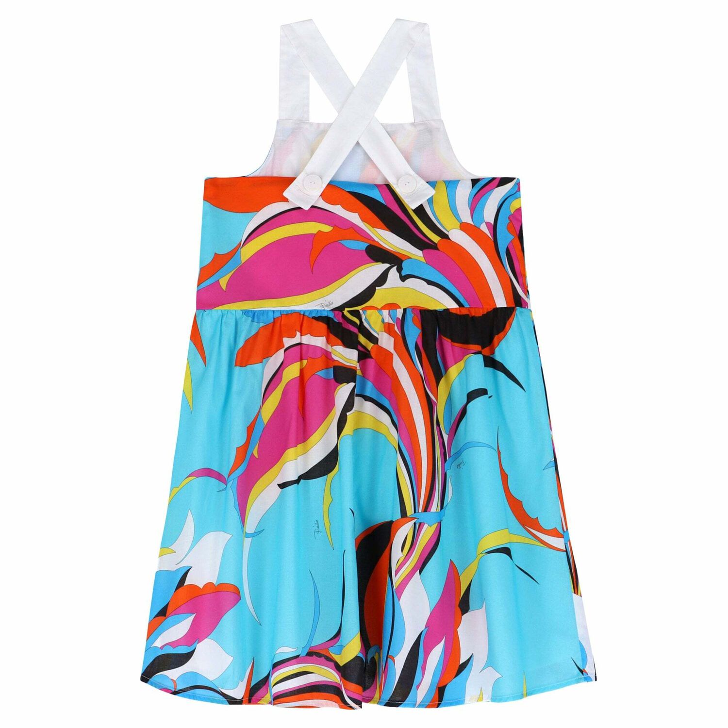 فستان قطن بناتي متعدد الالوان, 1, hi-res