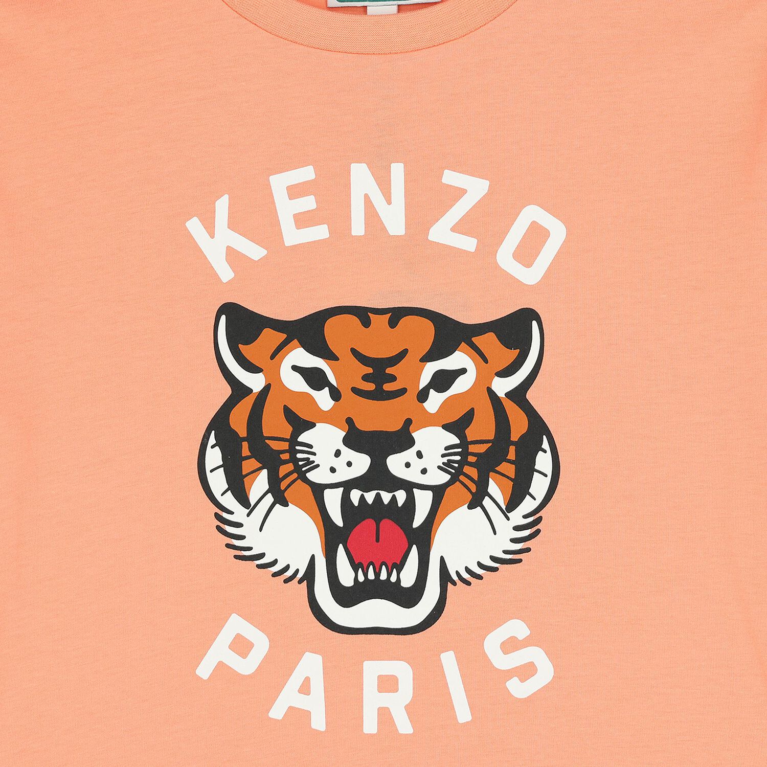 Girls Orange Tiger Logo T-Shirt, 1, hi-res