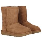 Beige Classic II Suede Boots, 2, hi-res