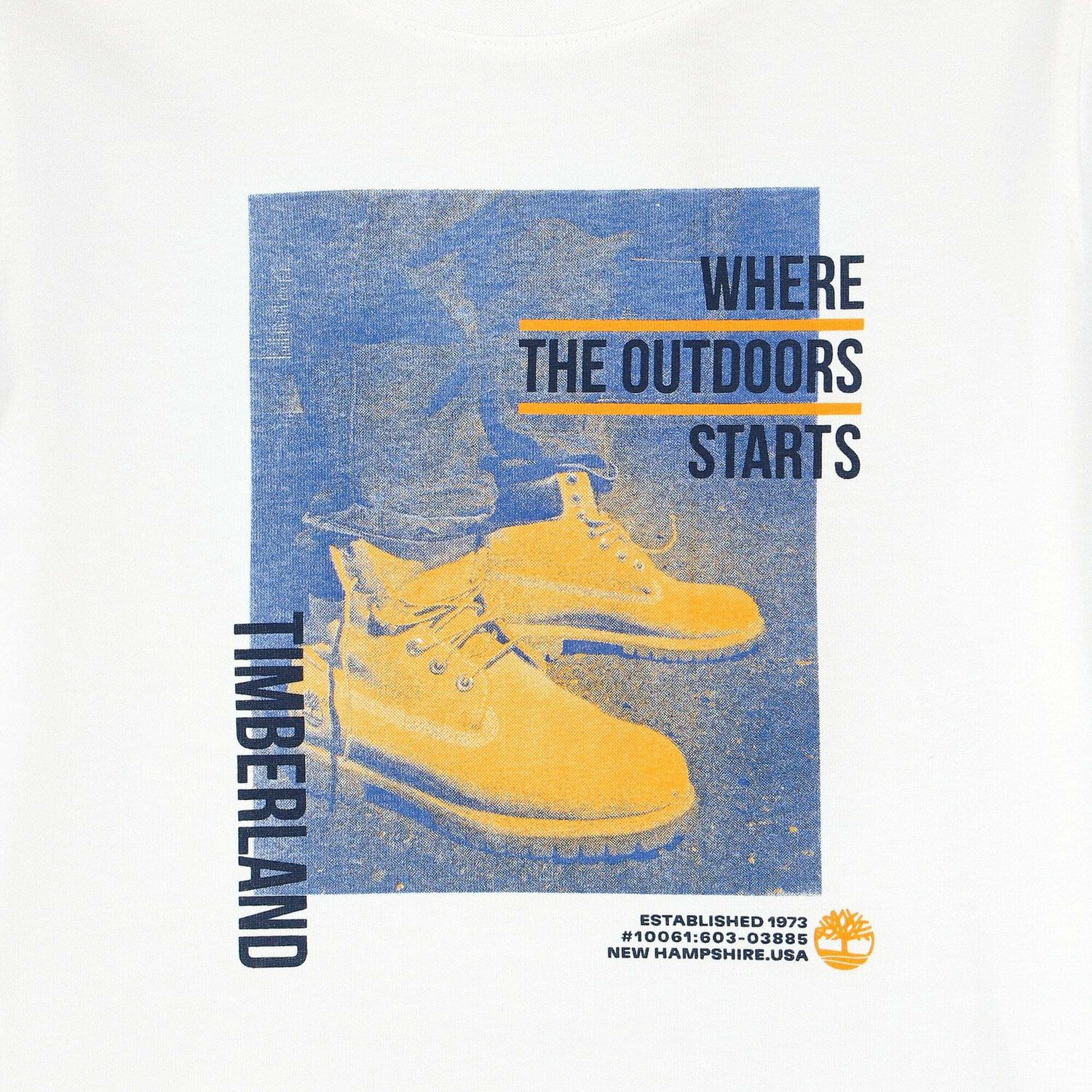 توب باكمام بالشعار باللون الابيض للاولاد, 1, hi-res