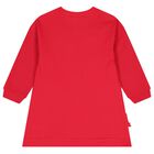 طقم فستان للبنات بطبعه قلب باللون الاحمر , 1, hi-res