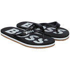 Black Logo Flip-Flops, 1, hi-res