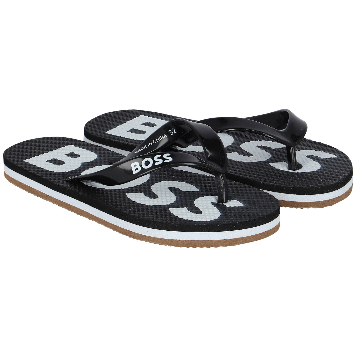 Black Logo Flip-Flops, 1, hi-res image number null