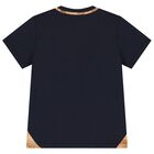 طقم شورت بطبعة خريطة جغرافية باللونين الأزرق الداكن والبيج للأولاد, 2, hi-res