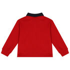 Younger Boys Red Teddy Bear Polo Shirt, 1, hi-res