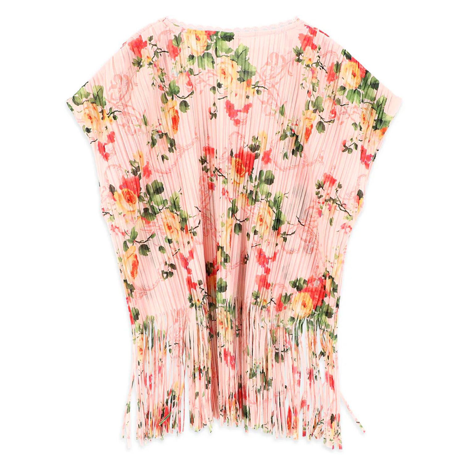 Girls Pink Pleated Kaftan, 1, hi-res image number null