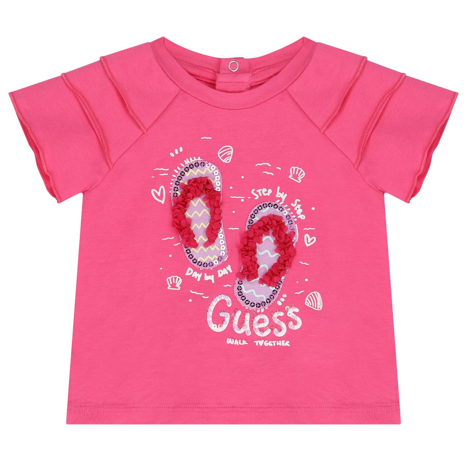 طقم شورت بنات بكشكشة باللون الوردى, 1, hi-res image number null