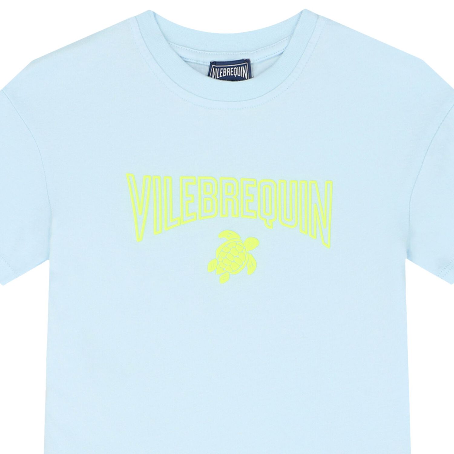 تيشيرت أولاد بالشعار باللون الأزرق, 3, hi-res